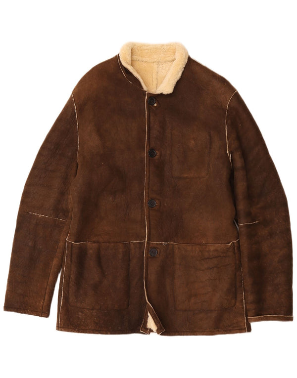 Ανδρικό Shearling Jacket Grifoni IT 50 Large Brown