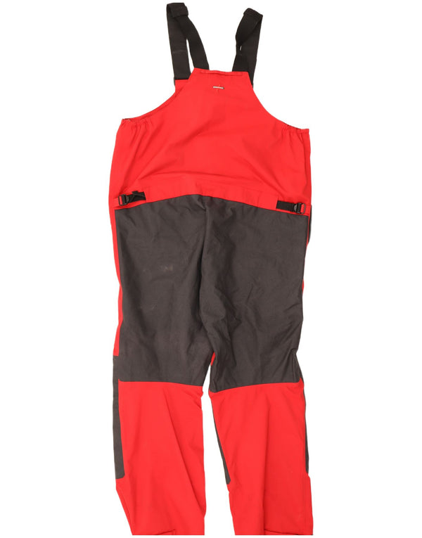 Musto Mens Performance Dungarees Ski Trousers XL Red Colorblock Nylon