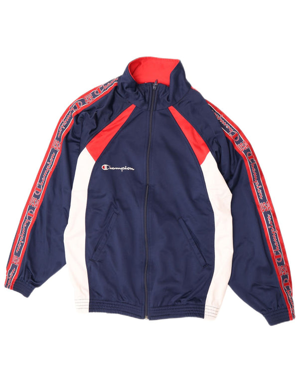 Ανδρική φόρμα Champion Graphic Top Jacket Small Navy Blue Colourblock