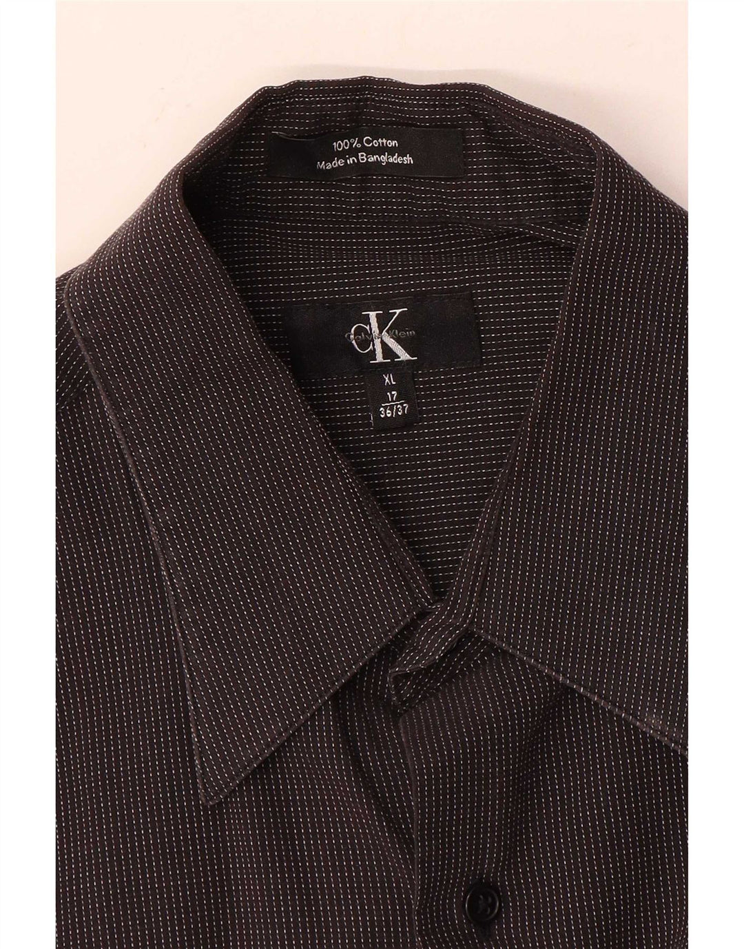 Ανδρικό πουκάμισο Calvin Klein 17 XL γκρι βαμβακερό ριγέ