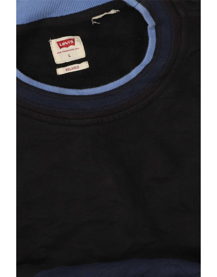 Ανδρικό φούτερ Levi's Relaxed Fit Jumper Large Navy Blue Colourblock