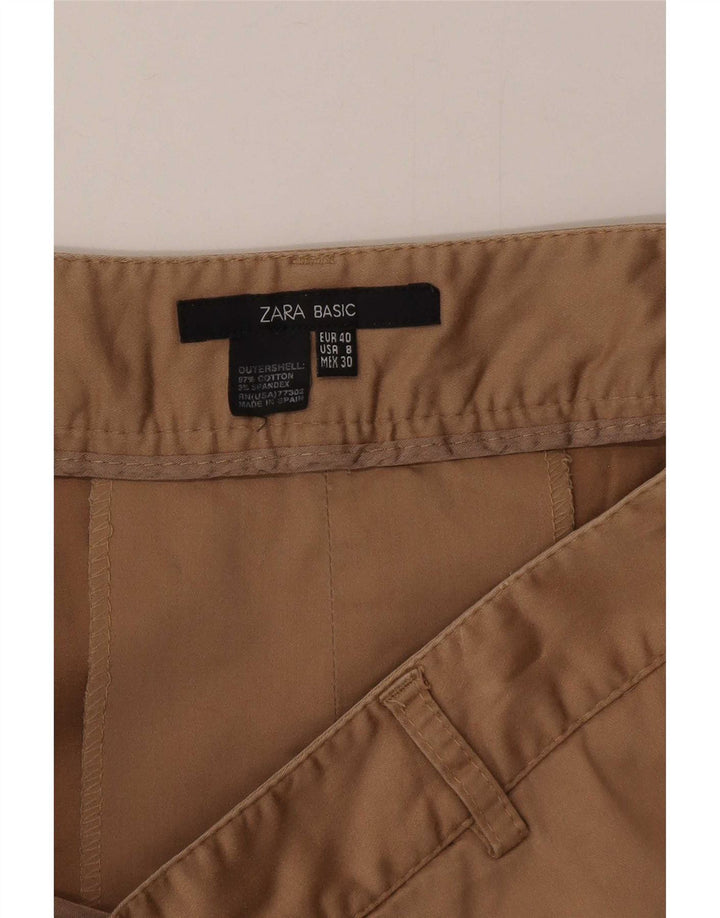 Zara Γυναικεία φούστα σε γραμμή Α EU 40 Medium W30 Beige Βαμβακερή