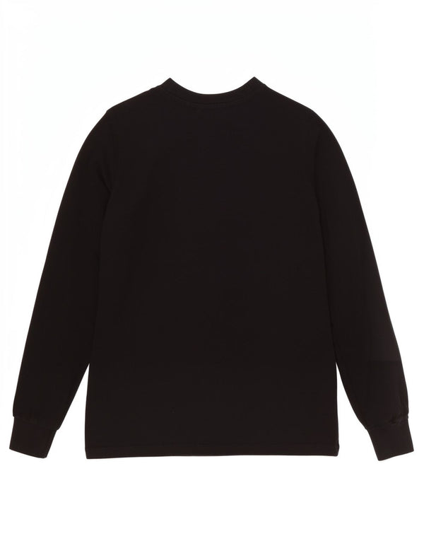 Ellesi Γυναικείο Γραφικό Τοπ μακρυμάνικο UK 4 XS Black Cotton Sports