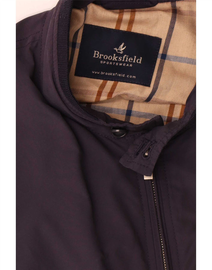 Ανδρικό μπουφάν Brooksfield UK 40 Large Navy Blue Colorblock Πολυαμίδιο