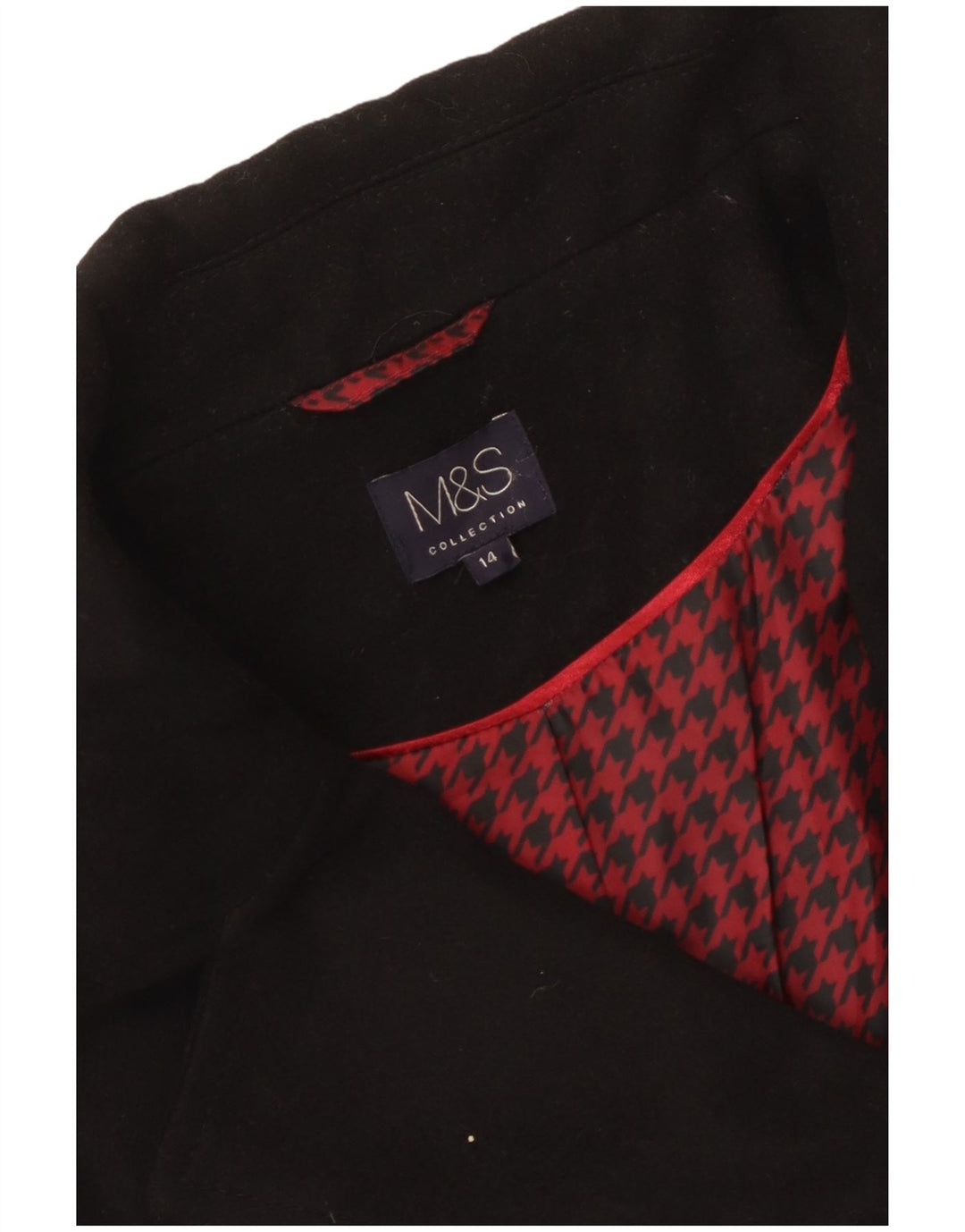 Marks & Spencer Γυναικείο Παλτό μπιζελιού UK 14 Large Μαύρο