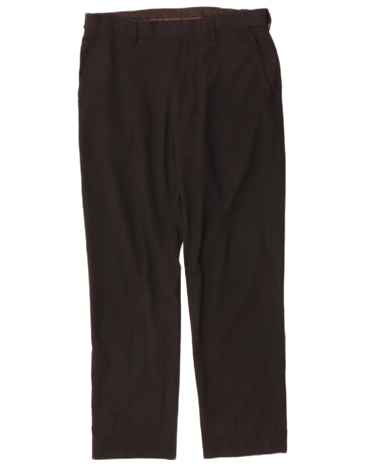 Marks & Spencer Ανδρικό ίσιο παντελόνι Chino με κανονική εφαρμογή W32 L29 Μαύρο