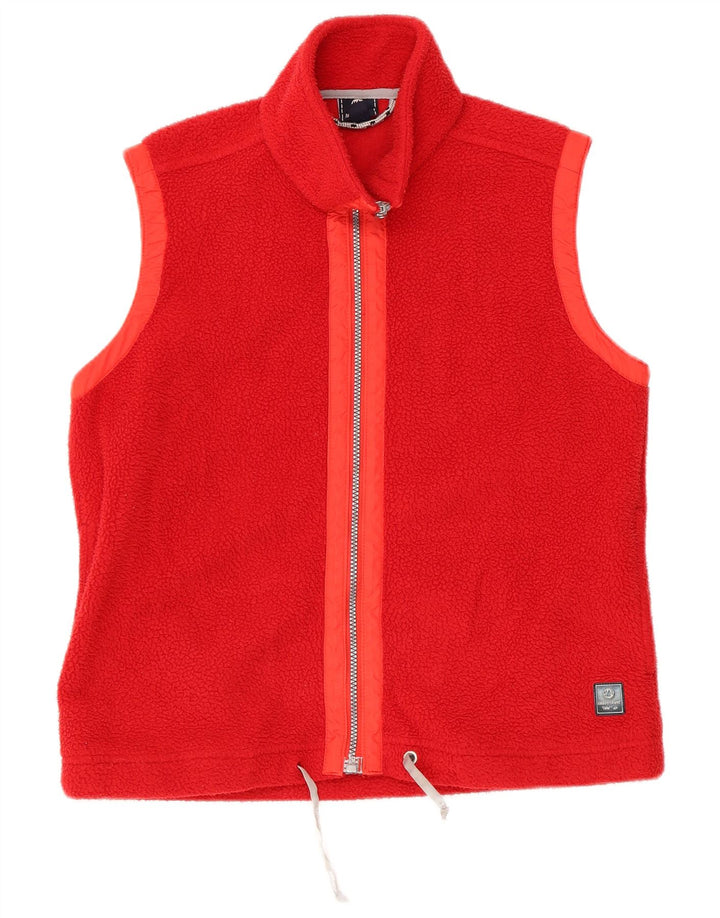 Murphy & Nye Womens Fleece Gilet UK 14 Medium Red Polyester