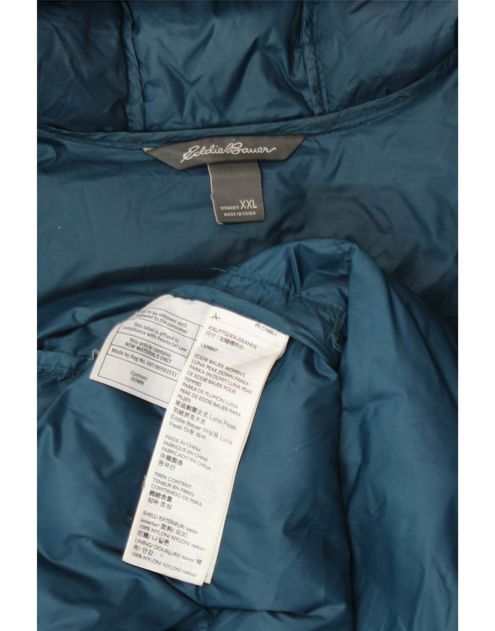 Γυναικείο μπουφάν με κουκούλα Eddie Bauer UK 20 2XL μπλε νάιλον