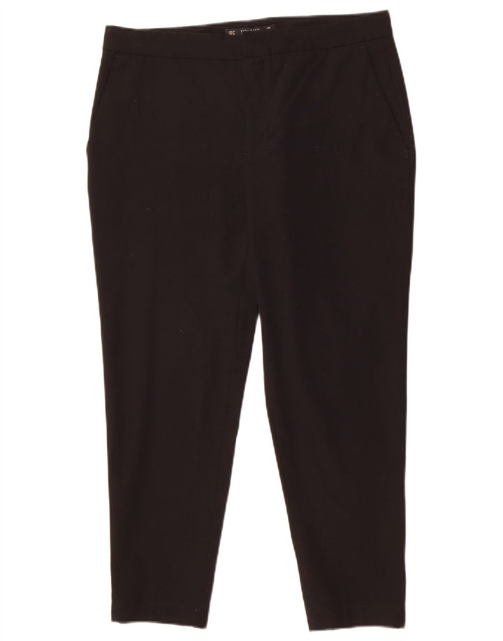 Zara Γυναικείο Cropped Παντελόνι EU 40 Medium W32 L25 Μαύρο