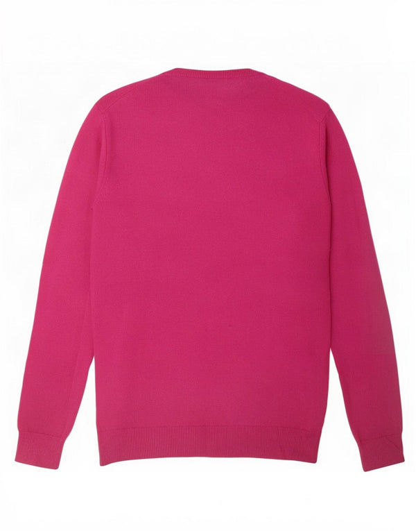 Γυναικείο πουλόβερ Benetton Crew Neck Jumper UK 12 Medium Pink Wool