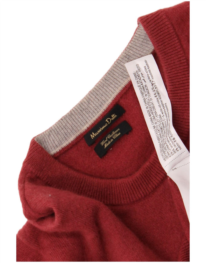 Ανδρικό πουλόβερ Massimo Dutti Crew Neck Jumper XL Red Wool