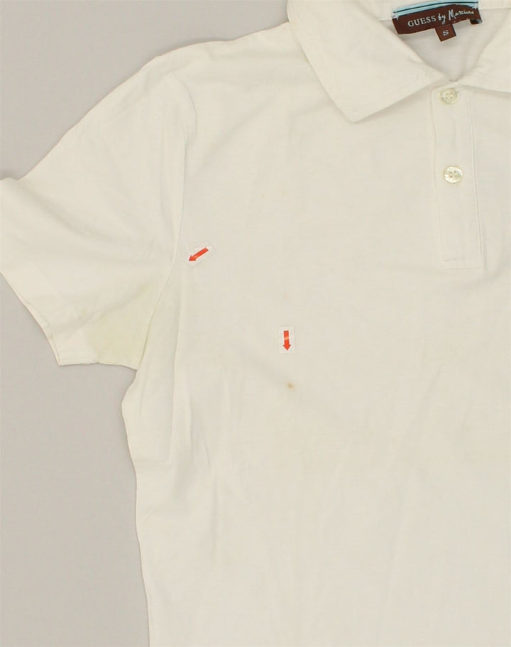 GUESS Mens Polo Shirt Small White Cotton | Vintage Guess | Thrift | Second-Hand Guess | Used Clothing | Messina Hembry 