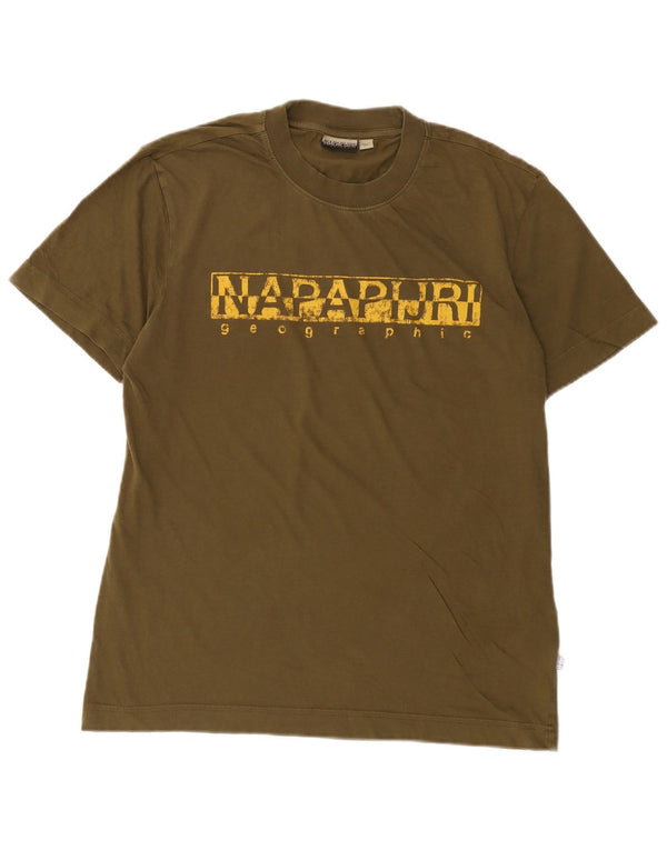 Ανδρικό γραφικό T-Shirt Napapijri Top Medium Khaki