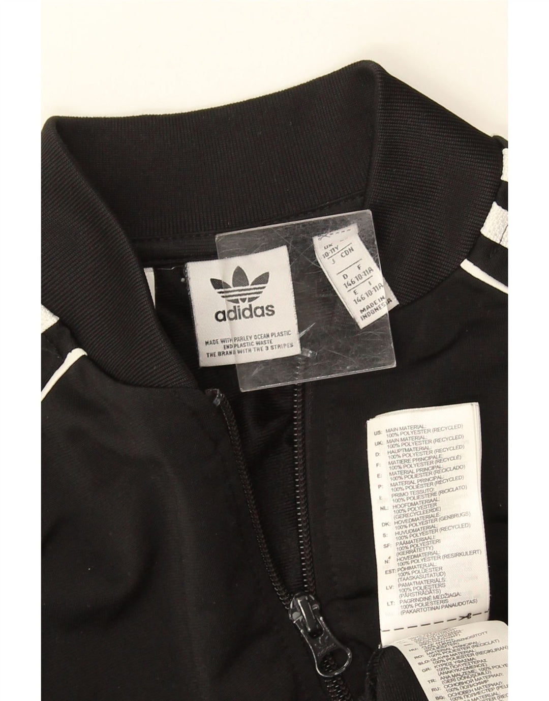 ADIDAS Boys αθλητική φόρμα Top Jacket 10-11 Years Black Polyester