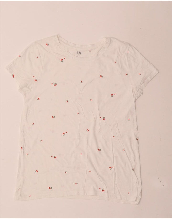 Gap Γυναικείο T-Shirt Top UK 14 Large White Spotted