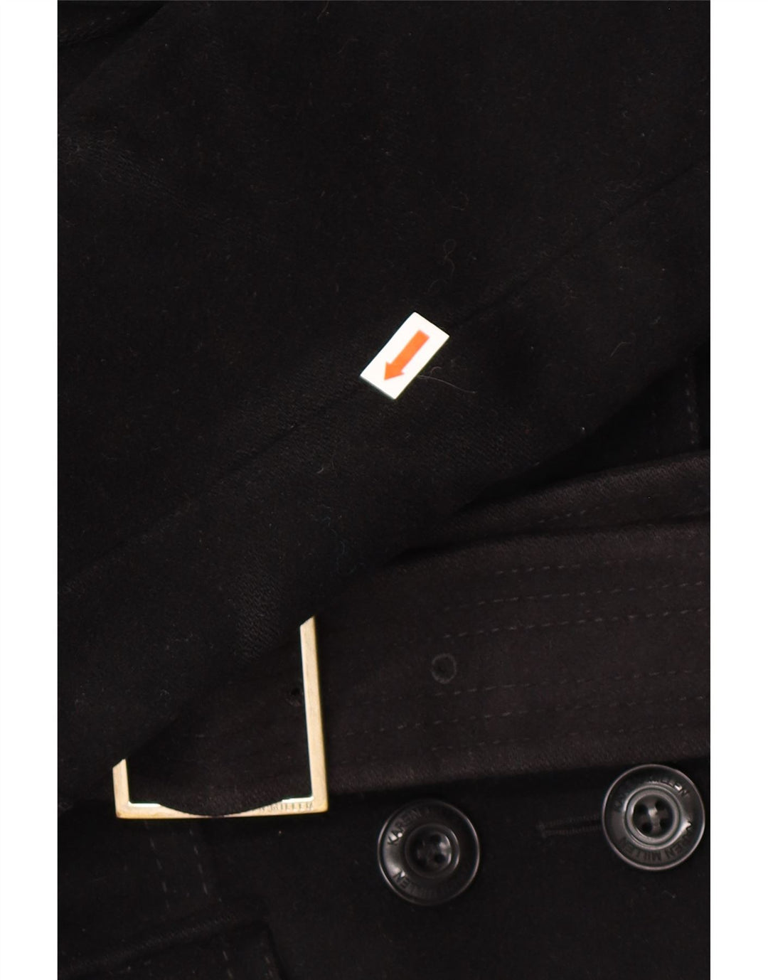 KAREN MILLEN Γυναικεία καμπαρντίνα UK 8 Small Black Wool