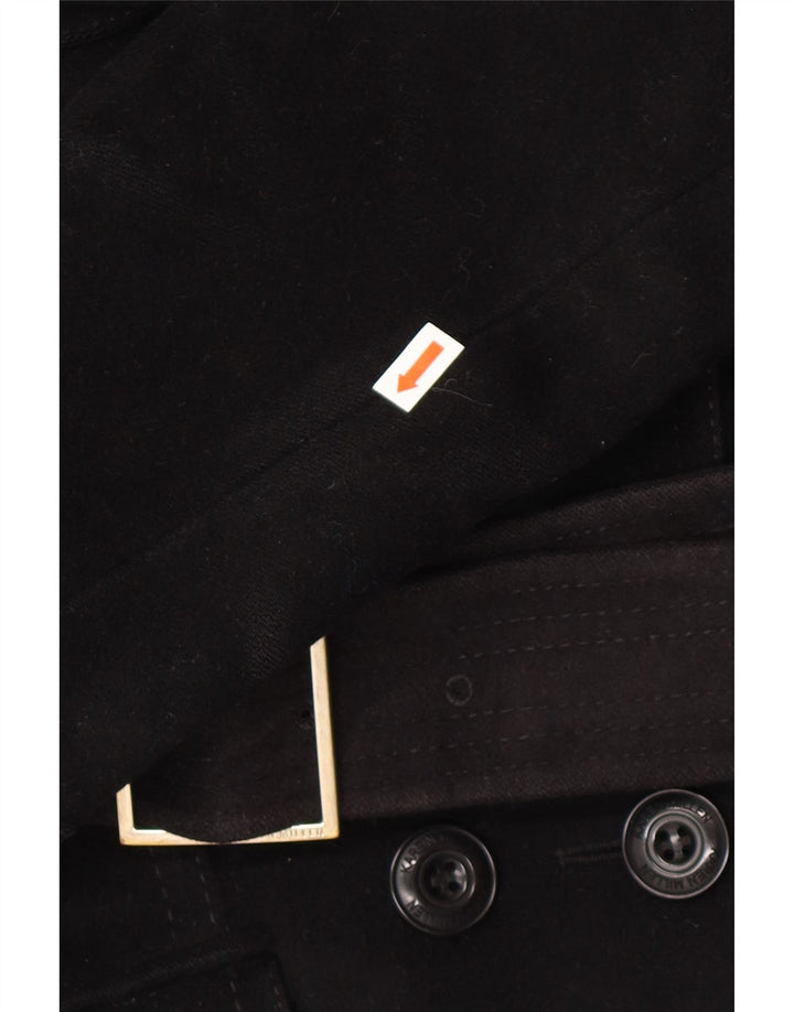 KAREN MILLEN Γυναικεία καμπαρντίνα UK 8 Small Black Wool