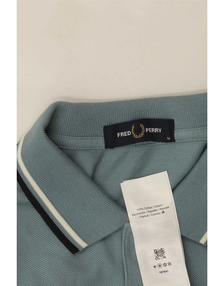 Fred Perry Ανδρικό πουκάμισο πόλο με μεσαίο μπλε βαμβακερό ριγέ