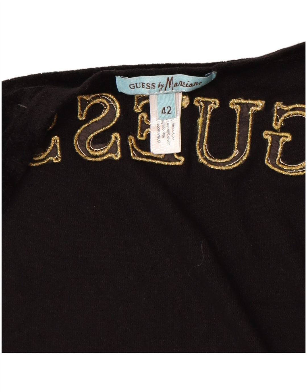 GUESS BY MARCIANO Γυναικεία ζακέτα με γραφικά περιτυλίγματα Top IT 42 Medium Black