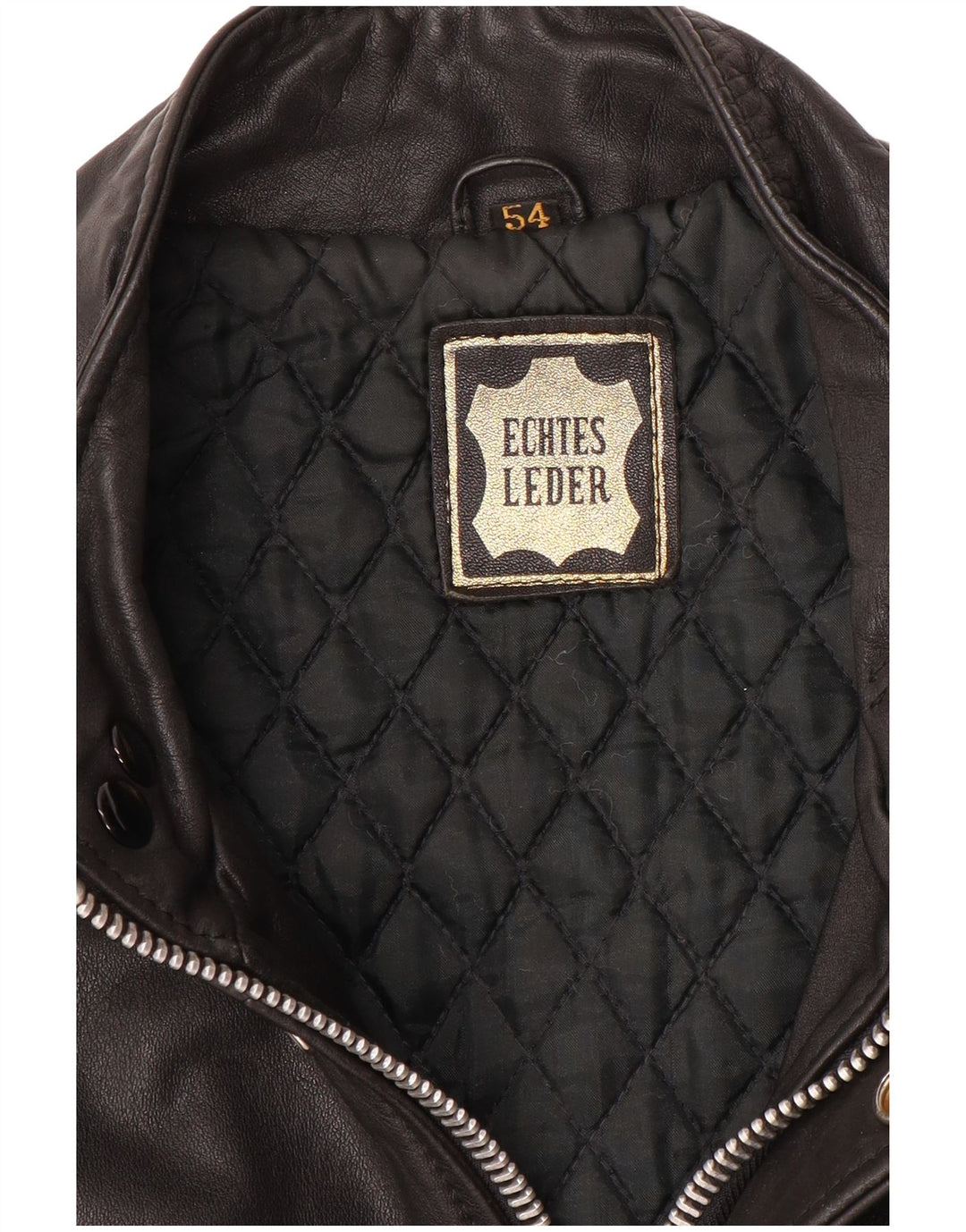 Ανδρικό δερμάτινο τζάκετ VINTAGE Military IT 54 2XL Μαύρο Δερμάτινο