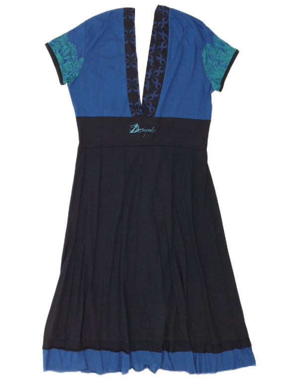 Γυναικείο Desigual Graphic A-Line φόρεμα UK 14 Large Black Floral