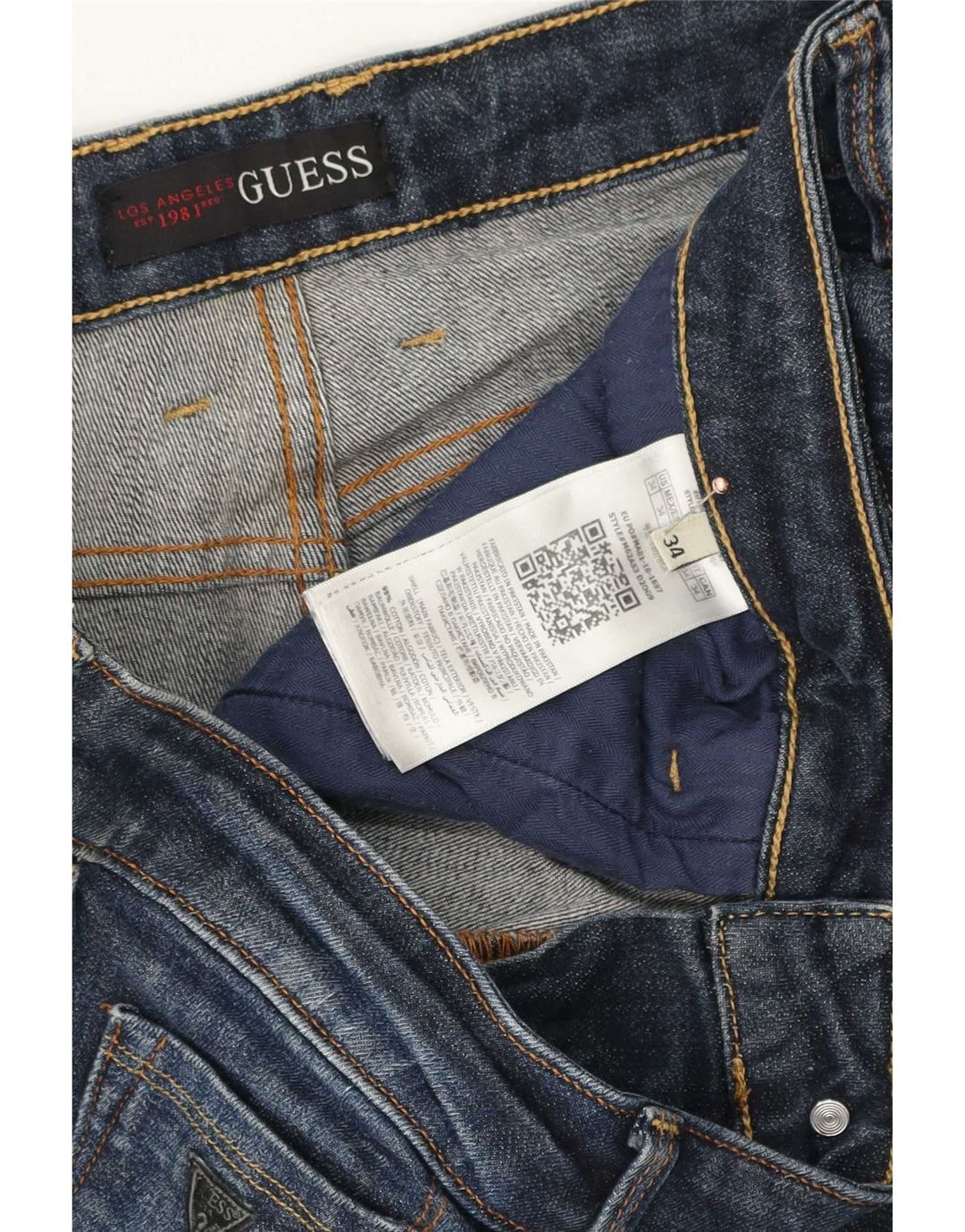 Guess Ανδρικό Slim Jeans W34 L34 Navy Blue Cotton