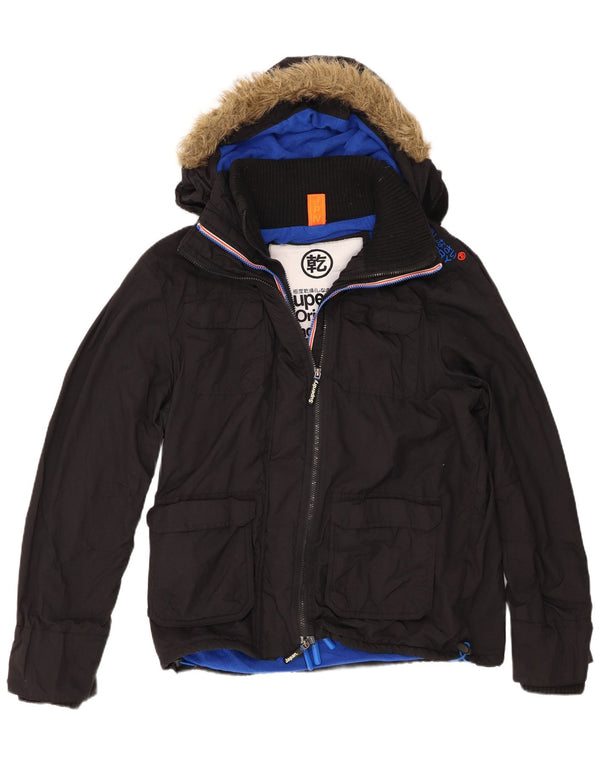 Superdry Mens The Windcheater Graphic Windbreaker Jacket UK 44 2XL Black