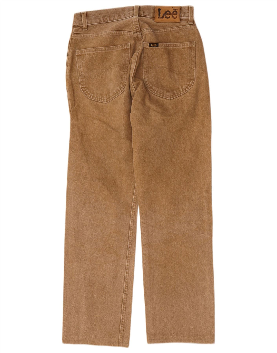 Lee Γυναικείο Straight Jeans W29 L28 Μπεζ βαμβακερό