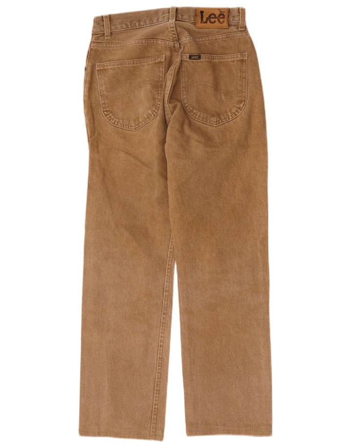Lee Γυναικείο Straight Jeans W29 L28 Μπεζ βαμβακερό