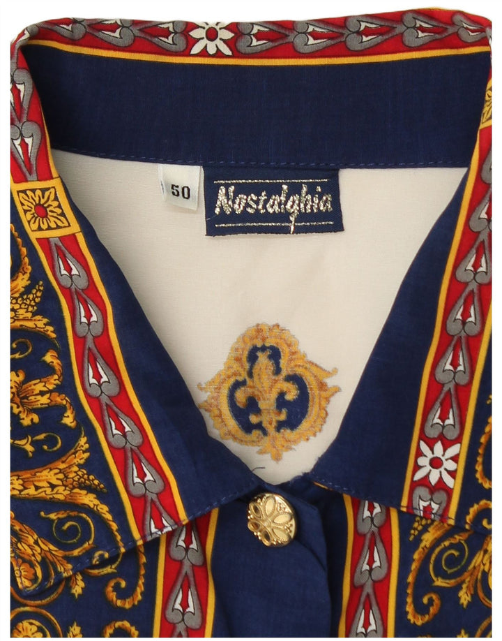 Γυναικείο πουκάμισο Vintage Abstract Pattern IT 50 XL Λευκή βισκόζη