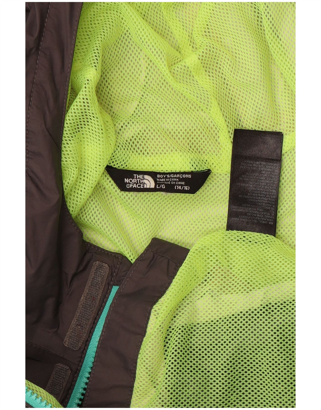 THE NORTH FACE Boys Hooded Rain Jacket 14-15 Years Large Black Nylon