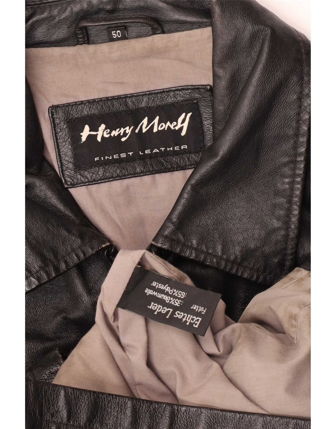 Ανδρικό Δερμάτινο Μπουφάν Henry Morell IT 50 Large Μαύρο