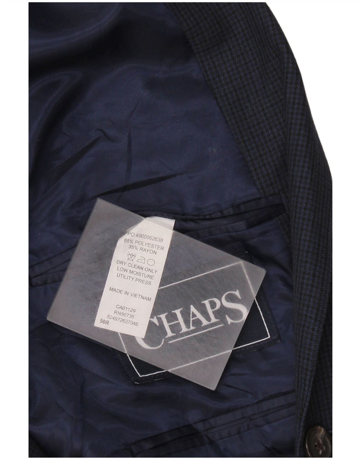 Chaps Ανδρικό σακάκι μπλέιζερ EU 50 Large Navy Blue Houndstooth Πολυεστέρας