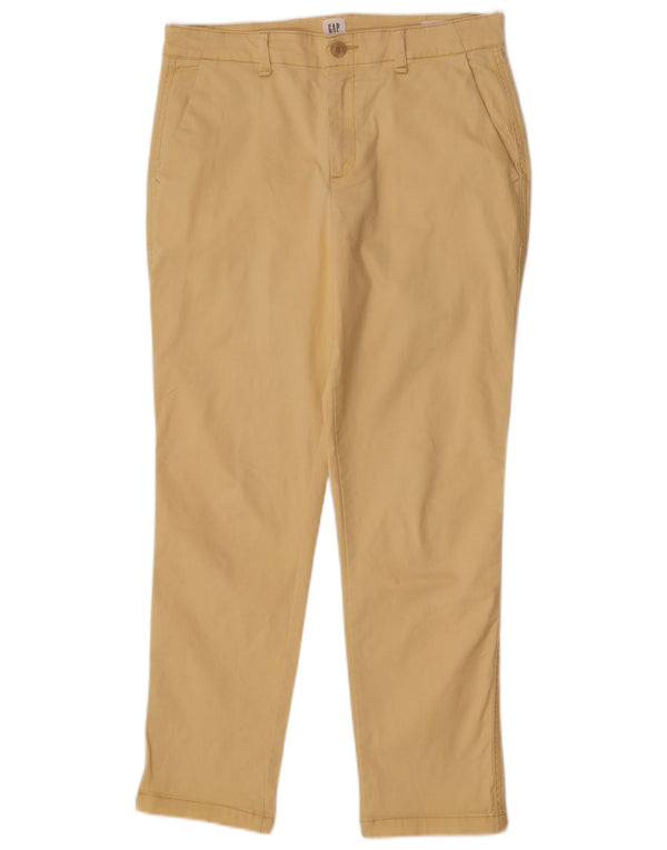 Gap Womens Girlfriend Slim παντελόνι Chino US 6 Medium W28 L27 κίτρινο βαμβακερό