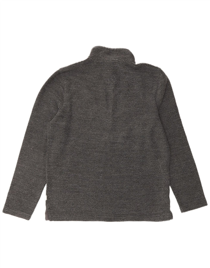 WEIRD FISH Mens Zip Neck Sweatshirt Jumper Medium Grey Acrylic