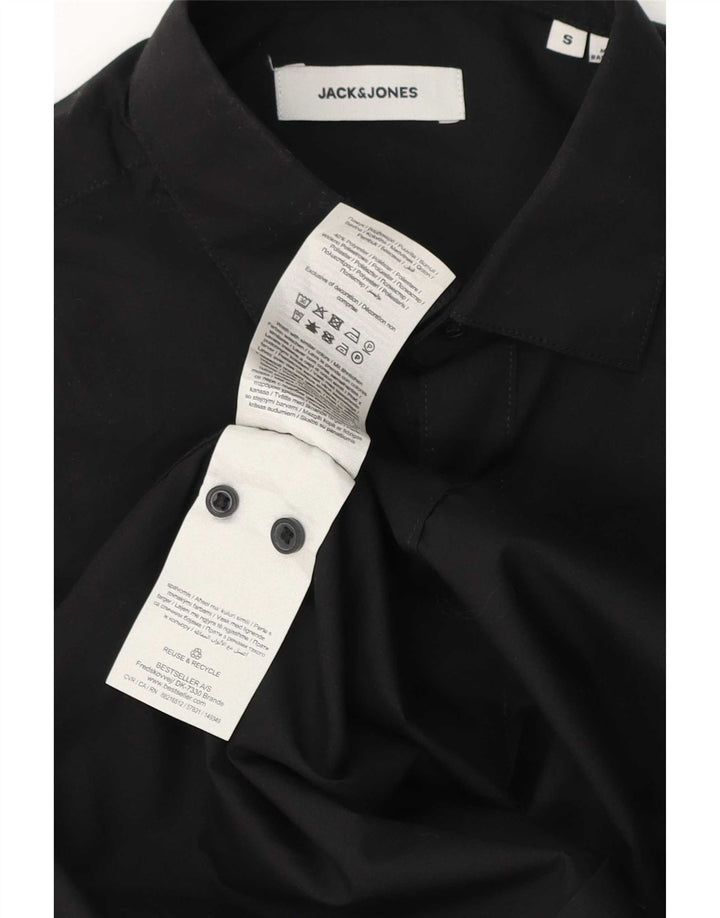 Ανδρικό πουκάμισο Jack & Jones, μικρό μαύρο βαμβακερό
