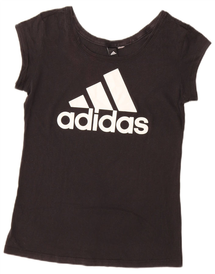 Γυναικείο γραφικό T-Shirt Adidas Top UK 12 Medium Black