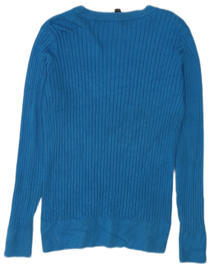 M&Co Γυναικείο πουλόβερ με λαιμόκαυστο UK 10 Small Blue