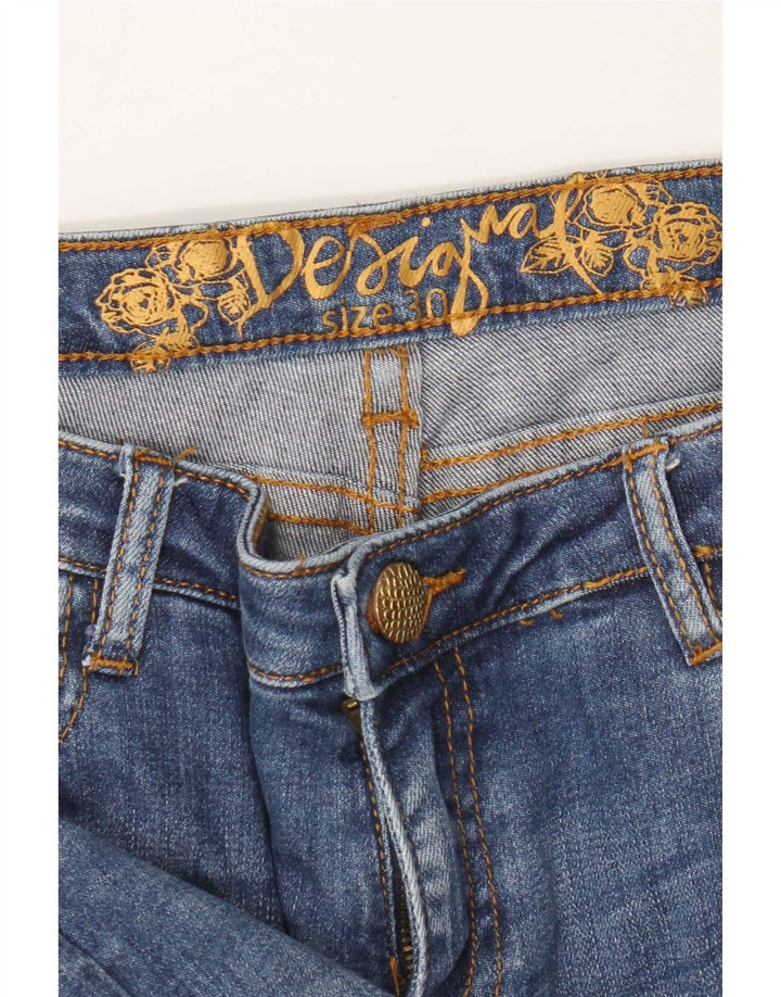 Desigual Γυναικείο Slim Jeans W30 L28 Blue Floral