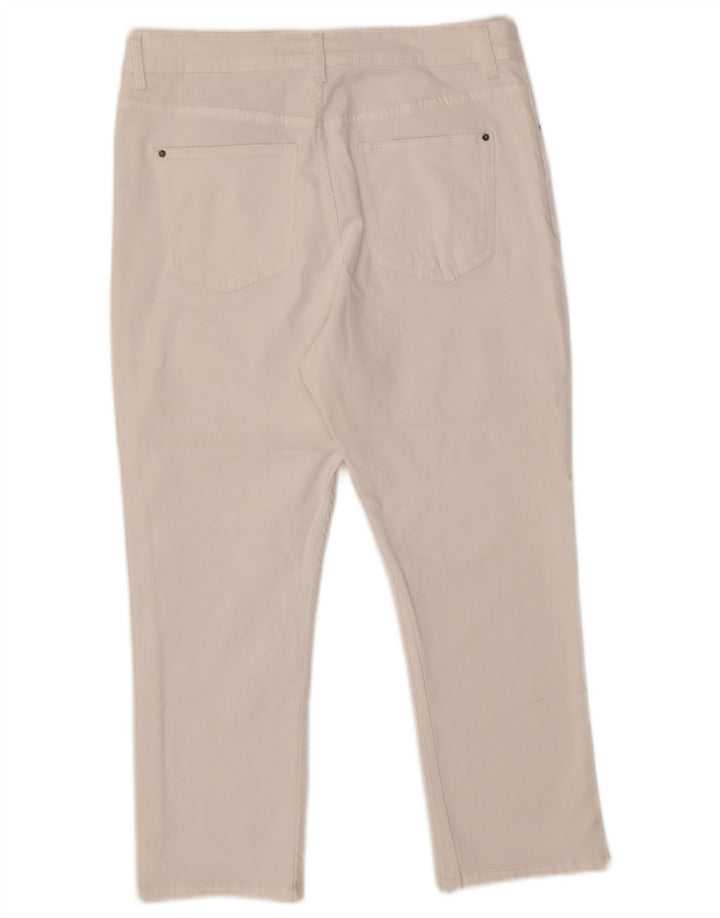 Marks & Spencer Γυναικεία ψηλόμεσα κομμένα τζιν UK 12 Medium W30 L21 White
