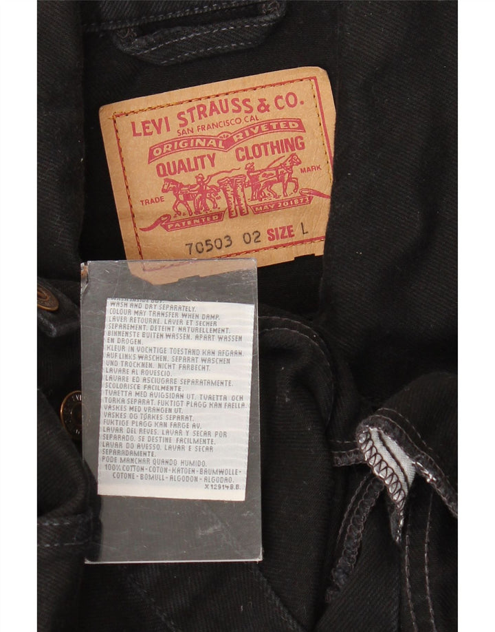 Ανδρικό τζιν μπουφάν Levi's UK 40 μεγάλο μαύρο βαμβακερό