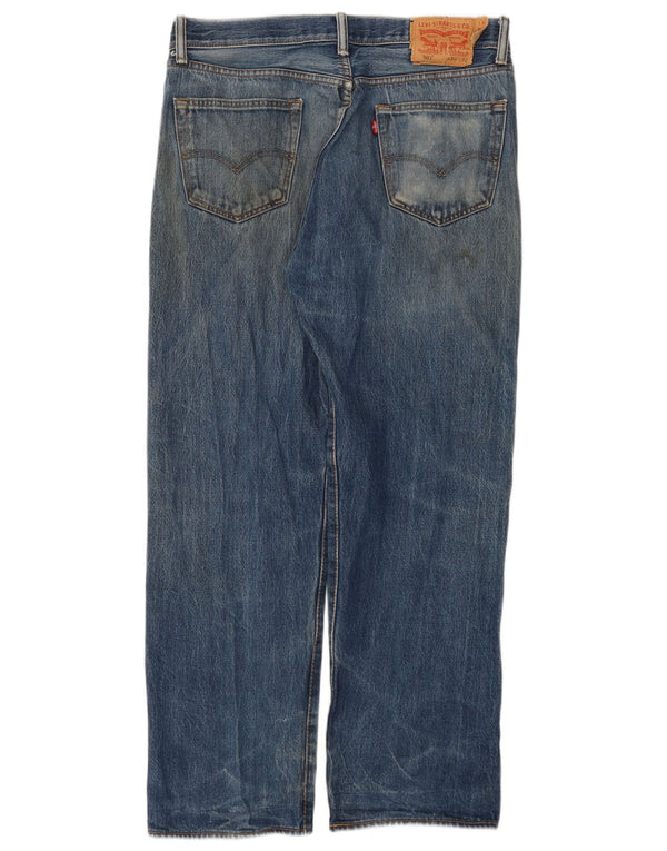Levi's Mens 501 Straight Jeans W36 L29 Blue Cotton