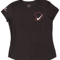 Γυναικείο γραφικό μπλουζάκι Nike Dri Fit Top UK 16 μεγάλο μαύρο πολυεστέρα