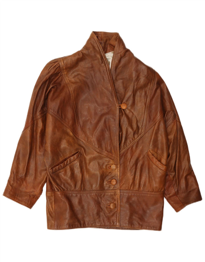 Vintage Γυναικείο Μπουφάν με μανίκια 3/4 UK 10 Small Brown