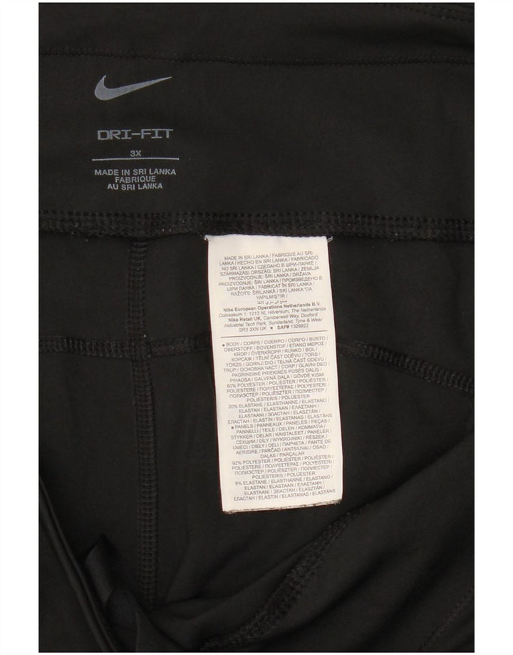 Nike γυναικεία κολάν Capri Fit UK 22 3XL μαύρο πολυεστέρα