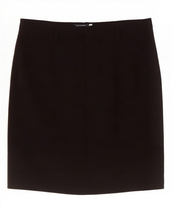 Marks & Spencer Γυναικεία ίσια φούστα UK 8 Small W28 Black Polyester