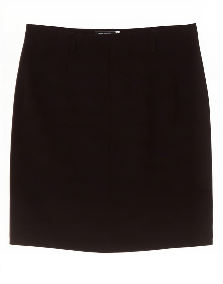Marks & Spencer Γυναικεία ίσια φούστα UK 8 Small W28 Black Polyester