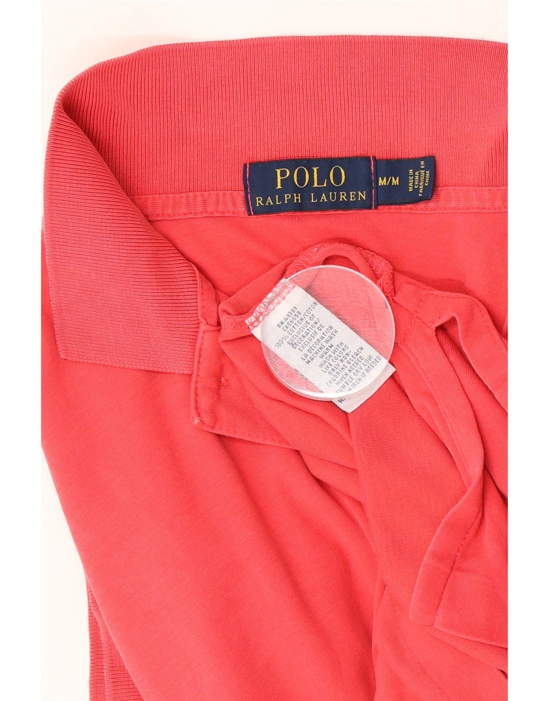 Polo Ralph Lauren Ανδρικό πουκάμισο polo, μεσαίο κόκκινο βαμβακερό