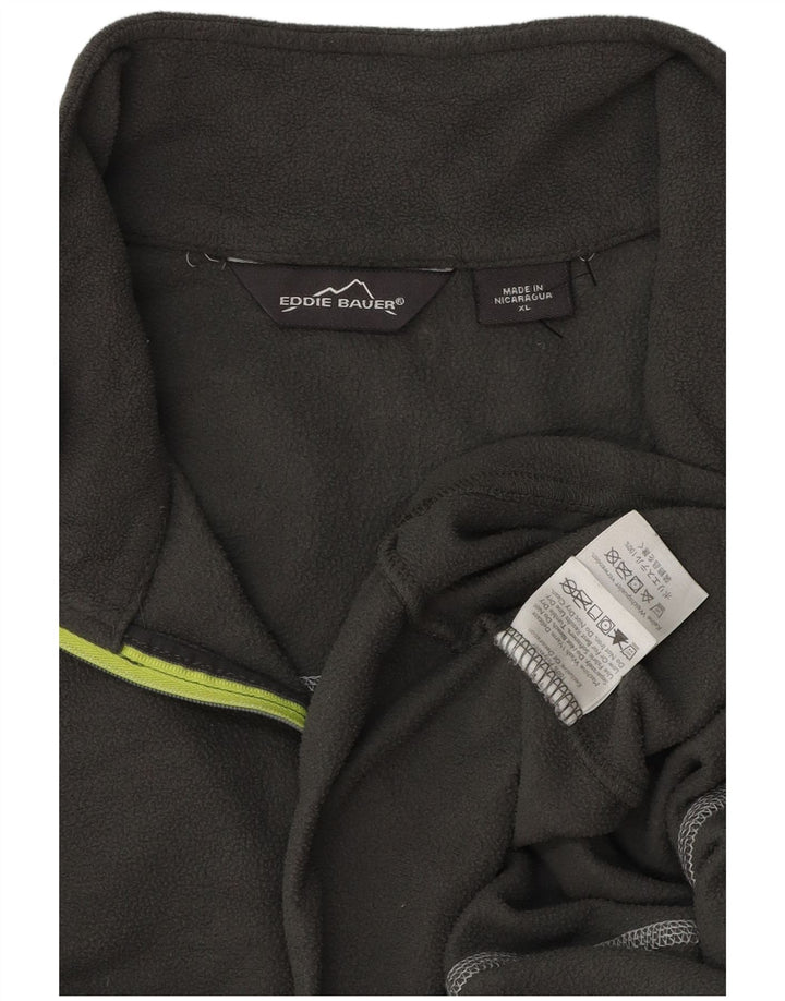 Eddie Bauer Ανδρικό φερμουάρ Fleece Jumper XL Γκρι πολυεστέρας