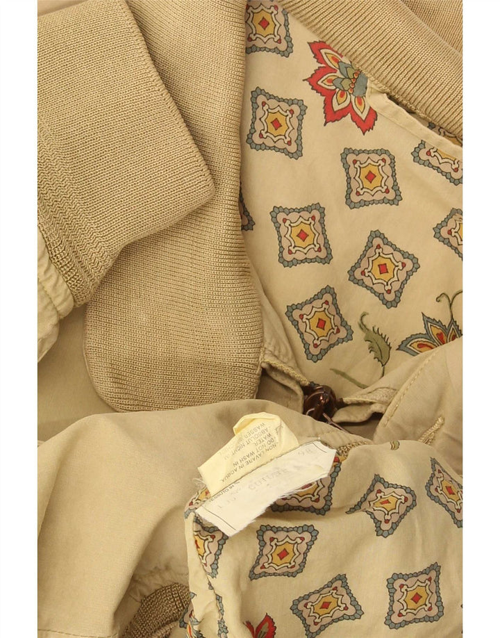 Vintage Ανδρικό Bomber Jacket UK 40 Large Beige Βαμβακερό